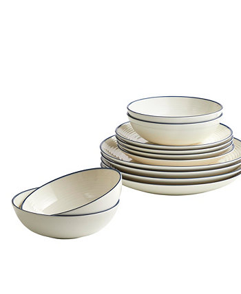 Набор столовой посуды Maze Denim Line, 12 предметов, сервиз на 4 персоны Royal Doulton