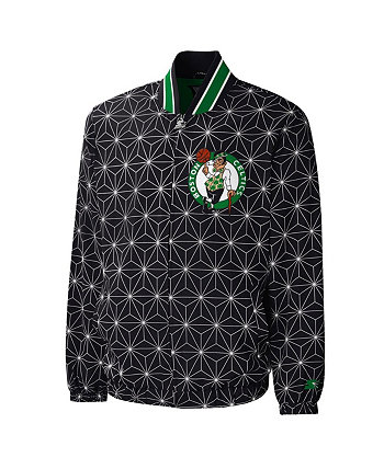 Мужская черная университетская куртка Boston Celtics In-Field Play Fashion Satin с молнией во всю длину Starter