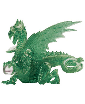 3D-пазл с кристаллами - Зеленый дракон - 56 шт. BePuzzled