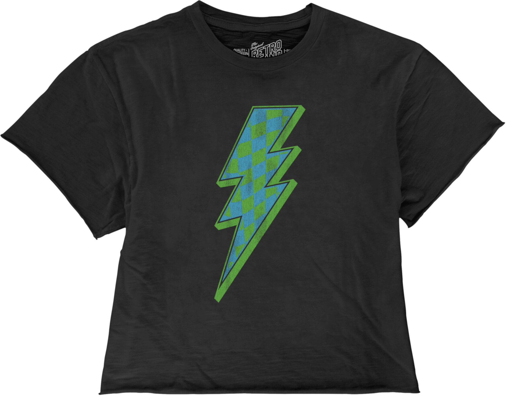 Слегка укороченная футболка в клетку Cotton Slub Lightning (для больших детей) The Original Retro Brand Kids