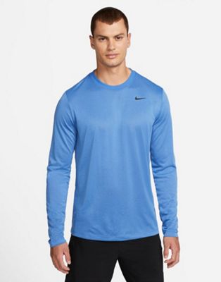 Синяя футболка с длинными рукавами Nike Dri-FIT Nike