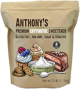 Anthony's Erythritol Granules, 2.5 lb, Non GMO, Sweetener, Keto & Paleo Friendly Anthony's