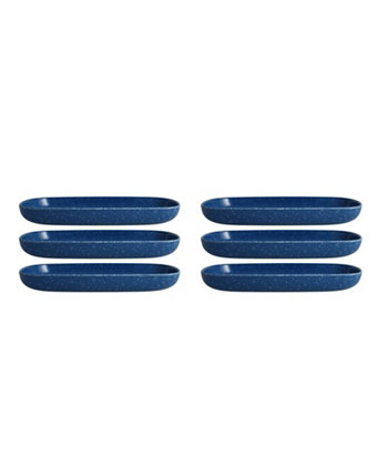 Меламиновая тарелка Camp Blue Coupe, набор 11x7 дюймов/6 Fortessa