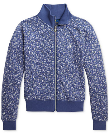 Big Girls Floral Quilted Double-Knit Jacket Polo Ralph Lauren