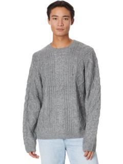 Твидовый свитер с круглым вырезом смешанной строчки Lucky Brand
