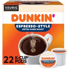 Кофе Dunkin' Espresso Style, чалды Keurig® K-Cup®, кофе экстра темной обжарки, 22 шт. KEURIG