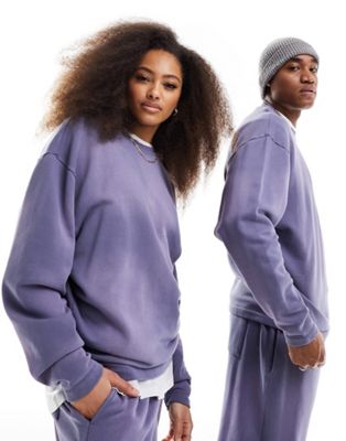 ASOS DESIGN unisex oversized sweatshirt in washed blue - part of a set  ASOS DESIGN