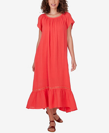 Petite Gauze Short Sleeve High/Low Dress Ruby Rd.