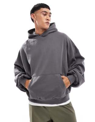 ASOS DESIGN essential extreme oversized hoodie in charcoal ASOS DESIGN