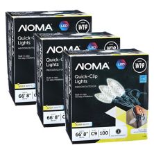 Рождественские гирлянды Noma Quick Clip C9 Led, 100 лампочек, белые лампочки (3 шт.) Noma