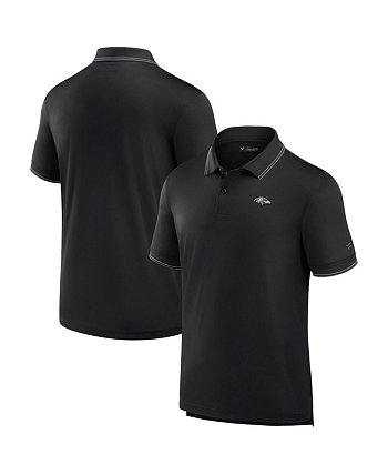 Men's Black Baltimore Ravens Pique Polo Shirt Fanatics Signature