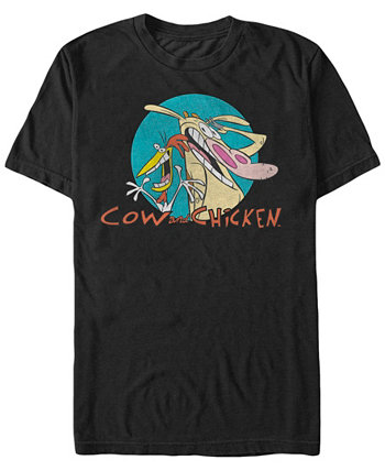 Мужская хлопковая футболка FIFTH SUN с логотипом мультфильма Cow and Chicken FIFTH SUN