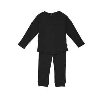 Baby's &amp; Little Kid's Waffled 2-Piece Pajama Set Pouf