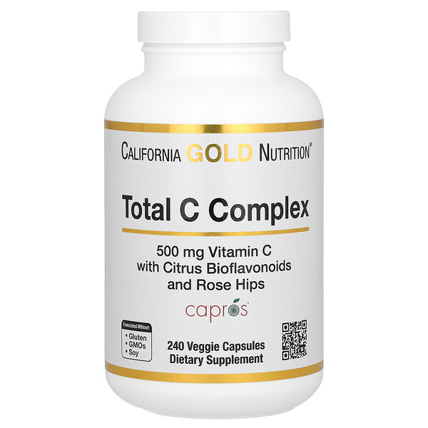 Total C Complex, 500 мг, 240 растительных капсул - California Gold Nutrition California Gold Nutrition