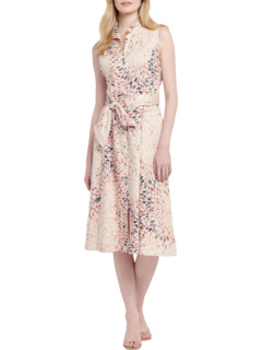 Платье-рубашка Morning Burst от Nic+Zoe с поясом и карманами, 97% хлопок, 3% спандекс Nic+Zoe