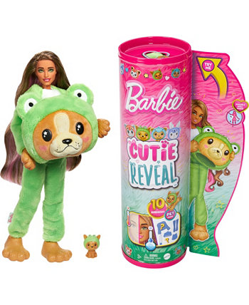 Кукла из серии костюмов Cutie Reveal и аксессуары с 10 сюрпризами, щенок в роли лягушки Barbie