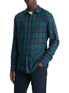 Мужская Повседневная рубашка Vince Castaic Plaid Long Sleeve Vince