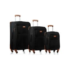 Набор чемоданов-спиннеров Champs Classic Collection из 3 предметов с мягкими боковинами CHAMPS