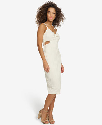Women's Ruched-Front Side-Cutout Knit Midi Dress SIENA