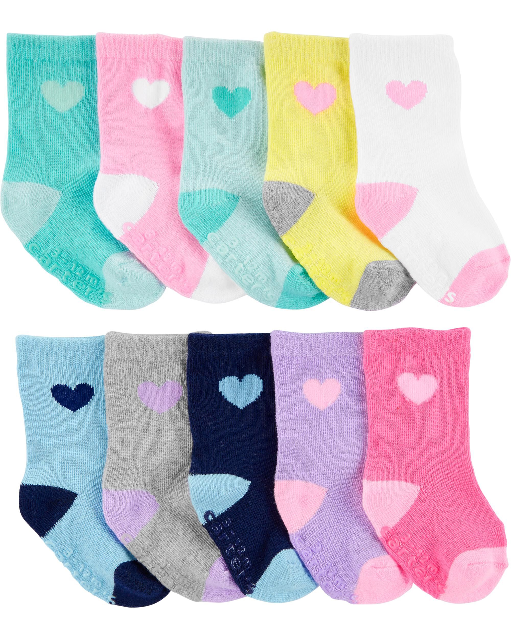 Набор из 10 детских носков для малышей Carter's