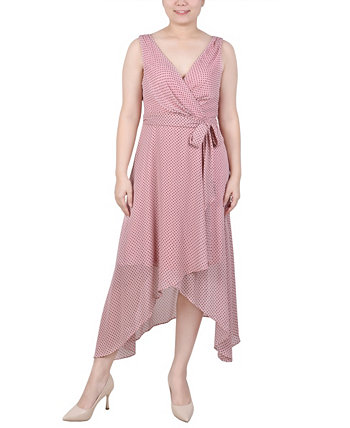 Миниатюрное шифоновое платье без рукавов с запахом NY Collection