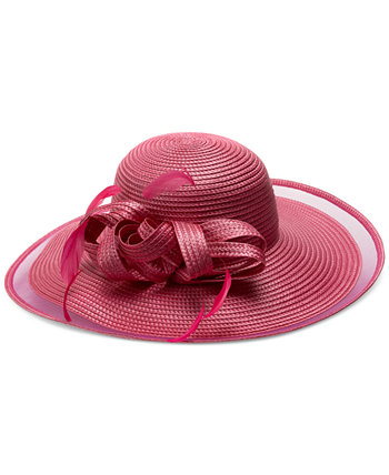 Женская прозрачная нарядная шляпа с рюшами и полями BELLISSIMA