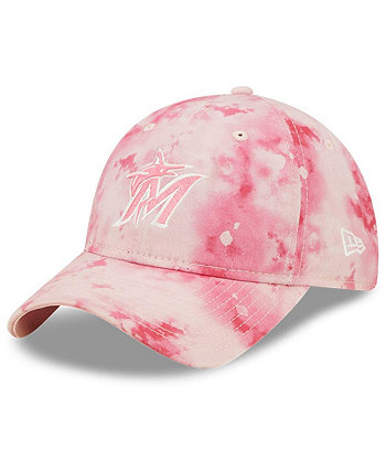 Женская розовая регулируемая шляпа Miami Marlins 2022 Mother's Day 9Twenty New Era