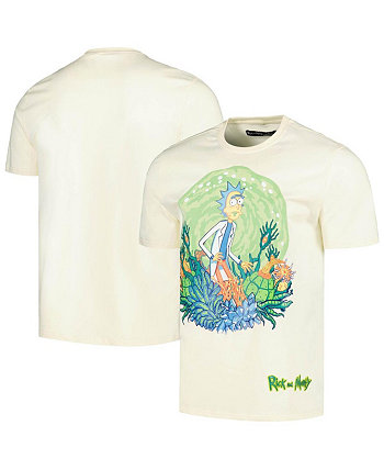 Мужская кремовая футболка с рисунком Рика и Морти Freeze Max