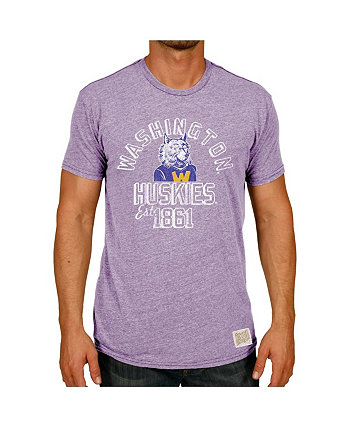 Мужская фиолетовая футболка Washington Huskies в винтажном стиле Tri-Blend Original Retro Brand