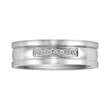 Обручальное кольцо из нержавеющей стали с бриллиантами - Для мужчин Unbranded