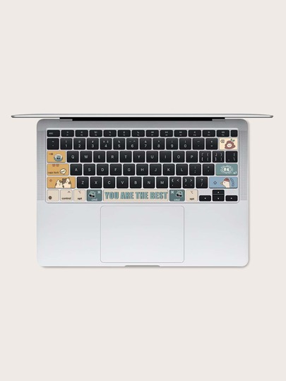 1 лист Наклейка на клавиатуру с мультипликационным узором совместимый с MacBook Air SHEIN