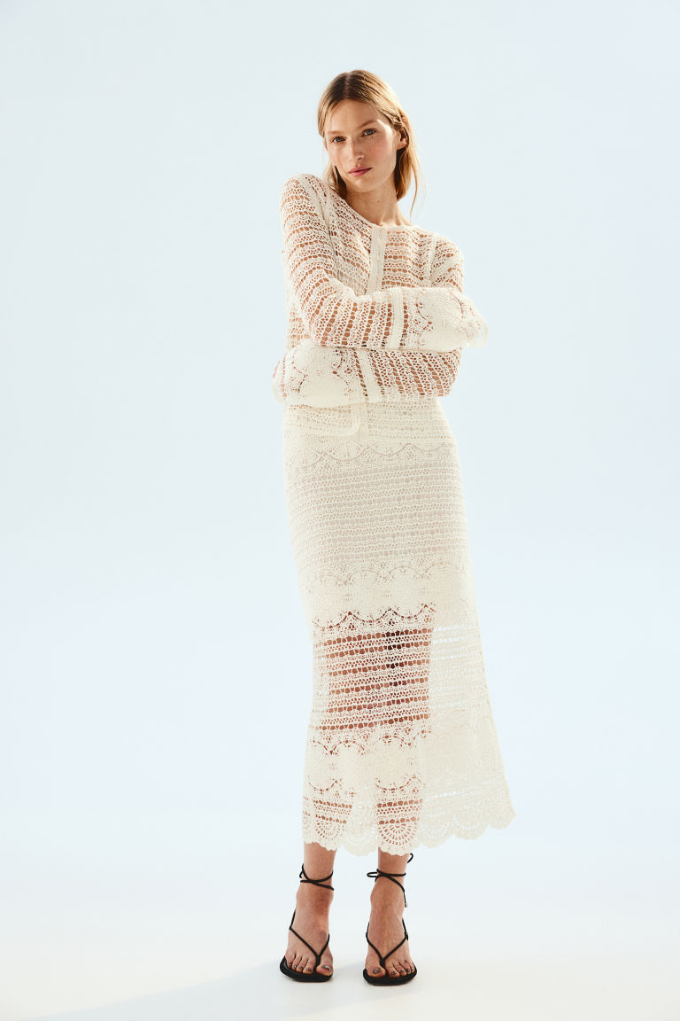 Crochet-look Skirt H&M