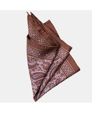 Garibaldi — большой шелковый нагрудный платок для мужчин — шоколадный Elizabetta