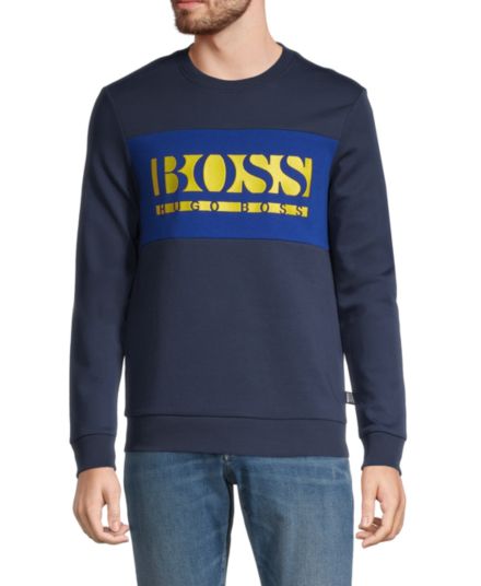 Пуловер с логотипом Salbo BOSS Hugo Boss