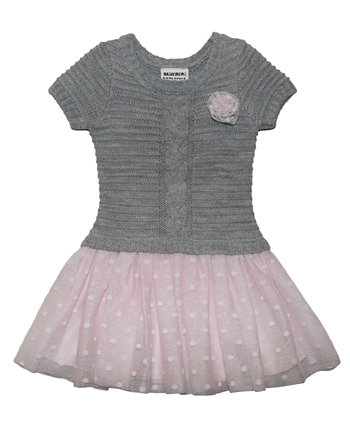 Baby Girls Sweater and Polka Dot Tulle Skirt Dress Blueberi Boulevard