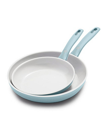 Dover Ceramic Nonstick 2-Piece Frypan Set Greenpan