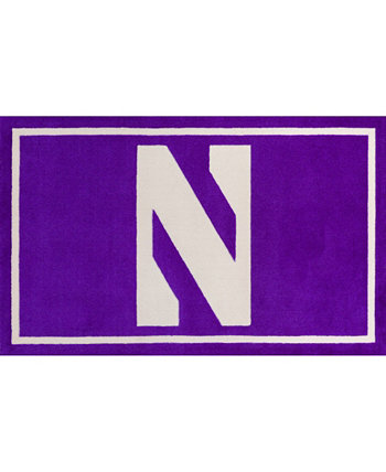 Коврик Northwestern Colnw Purple размером 1 фут 8 x 2 фута 6 дюймов Luxury Sports Rugs