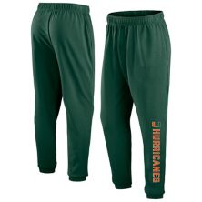 Мужские зеленые спортивные штаны Fanatics из флиса с фирменным логотипом Miami Hurricanes Chop Block Fanatics