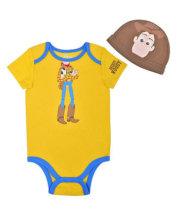 Желтый комплект боди и шляпы Woody для мальчиков и девочек «История игрушек» Children's Apparel Network