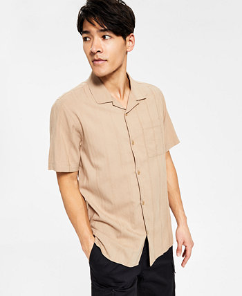 Мужская рубашка Easton Dobby с короткими рукавами и пуговицами Camp, созданная для Macy's Sun + Stone