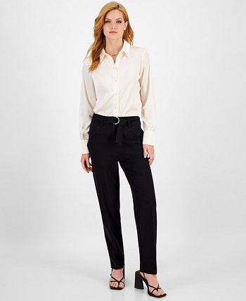 Женские брюки до щиколотки би-стрейч с поясом, созданные для Macy's Bar III