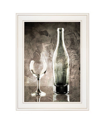 Натюрморт из серого бокала для вина Moody от Bluebird Barn, готовый к развешиванию принт в рамке, белая рамка, 15 "x 19" Trendy Décor 4U