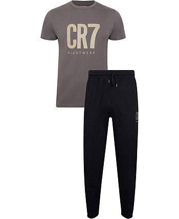 Мужская хлопковая домашняя одежда, комплект из топа и брюк CR7