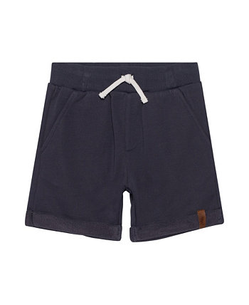 Короткие махровые шорты для мальчика с манжетами темно-серого цвета - детский Deux par Deux
