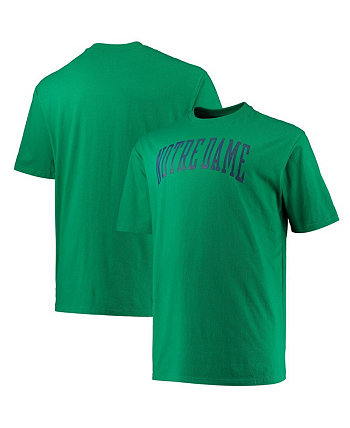 Мужская зеленая футболка с логотипом Notre Dame Fighting Irish Big and Tall Arch Team Champion