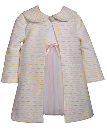 Платье-пальто из радужного букле для маленьких девочек Bonnie Baby