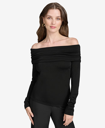 Женская Блузка Halston С Рюшами С Открытыми Плечами Halston