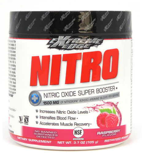 Bluebonnet Nutrition Extreme Edge® Nitro Powder Малина — 3,7 унции Bluebonnet Nutrition