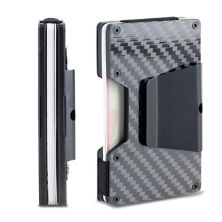 Men's Exact Fit RFID-Blocking Expandable Hardside Card Case Wallet with Money Clip Exact Fit