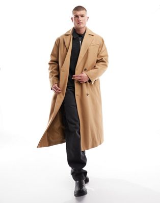 Свободное пальто светло-коричневого цвета из смесовой шерсти ASOS DESIGN ASOS DESIGN